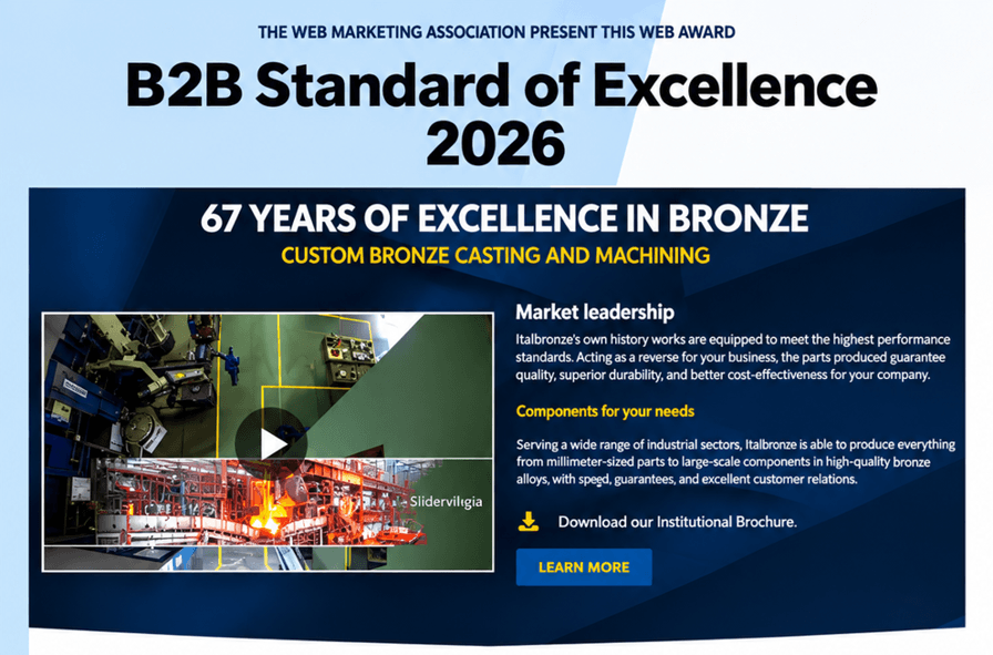 Premio WMA para site da Italbronze, feito pela WSI B2U
